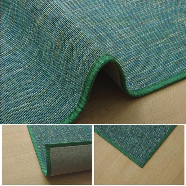 バンブー ラグマット/絨毯 〔グレー 約190×300cm〕 竹製 無地 抗菌作用 高耐久性 〔リビング〕_10