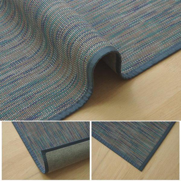 バンブー ラグマット/絨毯 〔グレー 約190×300cm〕 竹製 無地 抗菌作用 高耐久性 〔リビング〕_16