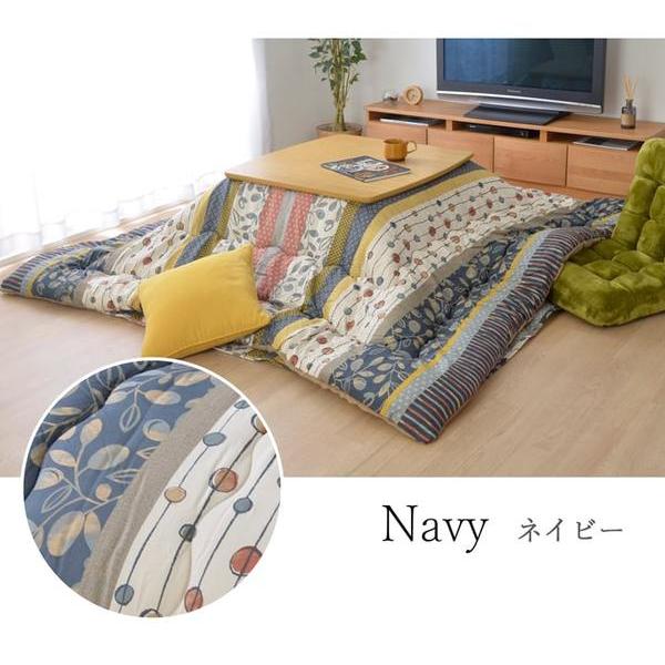 軽量 こたつ布団 〔ブラウン 約205cm×245cm〕 洗える 長方形 ピーチスキン 〔リビング〕の画像