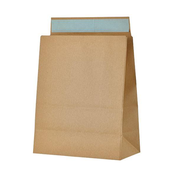 TANOSEE 宅配袋 マチ広 小 茶封かんテープ付 1セット（400枚：100枚×4パック）_1