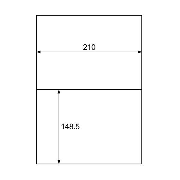 （まとめ）ヒサゴ エコノミーラベル A4 2面210×148.5mm ELM002S 1冊(30シート) 〔×5セット〕_1