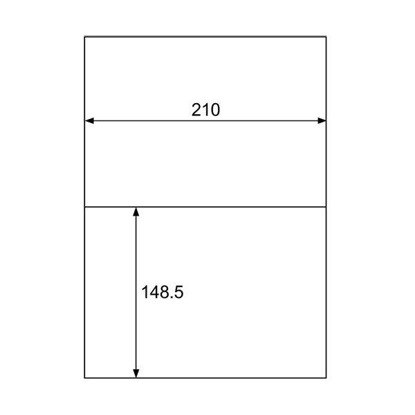 （まとめ）ヒサゴ きれいにはがせるエコノミーラベルA4 2面 210×148.5mm ELH002 1冊(100シート) 〔×2セット〕_1