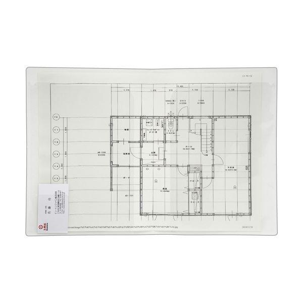 （まとめ）ビュートン スマートホルダーA4(見開きA3) 2ポケット クリヤー NSH-A4-2C 1冊 〔×50セット〕の画像