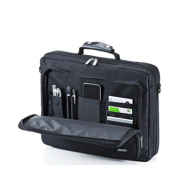 サンワサプライ PCキャリングバッグ15.6型ワイド対応 ブラック BAG-U54BK2 1セット(3個)_2