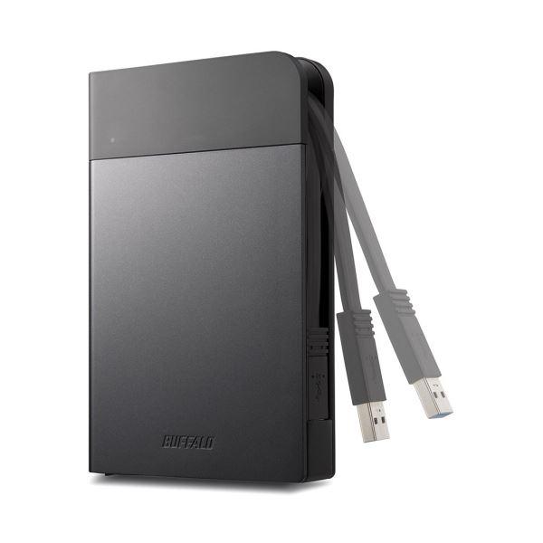 バッファロー MiniStationICカード対応MILスペック耐衝撃ポータブルHDD 1TB ブラック HD-PZN1.0U3-B 1台_1