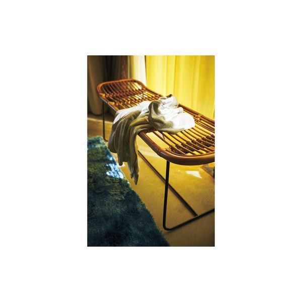 ベンチ ダイニングベンチ 幅121cm ラタン 籐 アイアン リビング ダイニング インテリア家具 店舗 備品 什器_3