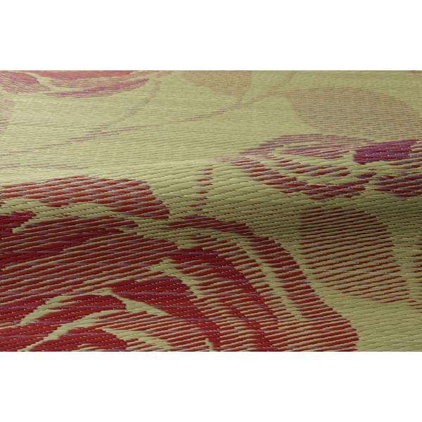 い草 花ござ ラグマット/絨毯 〔ローズ 江戸間4.5畳 約261×261cm〕 抗菌 防臭 消臭 調湿 日本製 〔リビング ダイニング〕_11