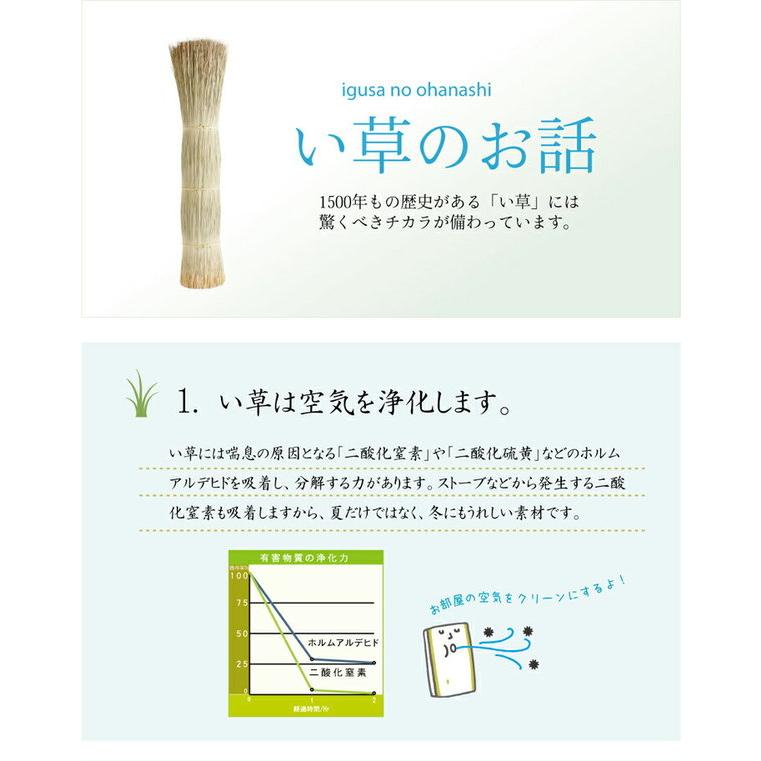 い草 花ござ ラグマット/絨毯 〔ブルー 江戸間4.5畳 約261×261cm〕 抗菌 防臭 消臭 調湿 日本製 〔リビング ダイニング〕_16