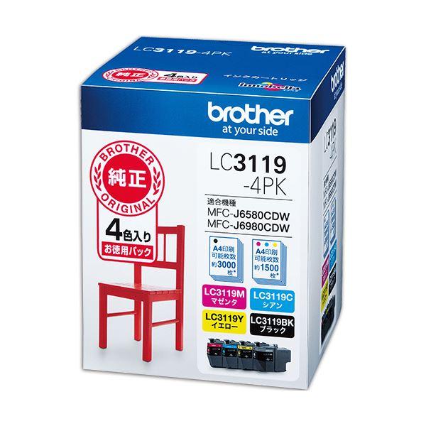 (まとめ）ブラザー インクカートリッジ 4色パック大容量 LC3119-4PK 1箱(4個:各色1個)〔×3セット〕_1