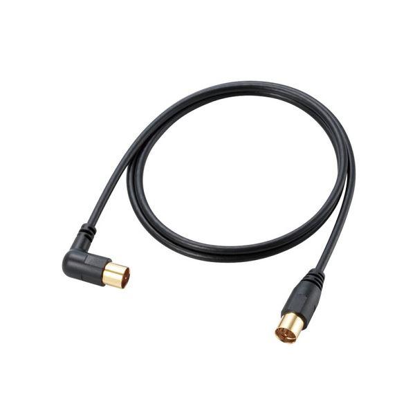 (まとめ) エレコム アンテナケーブルL型-ストレート 3m ブラック AV-ATLS30BK 1本 〔×10セット〕の画像