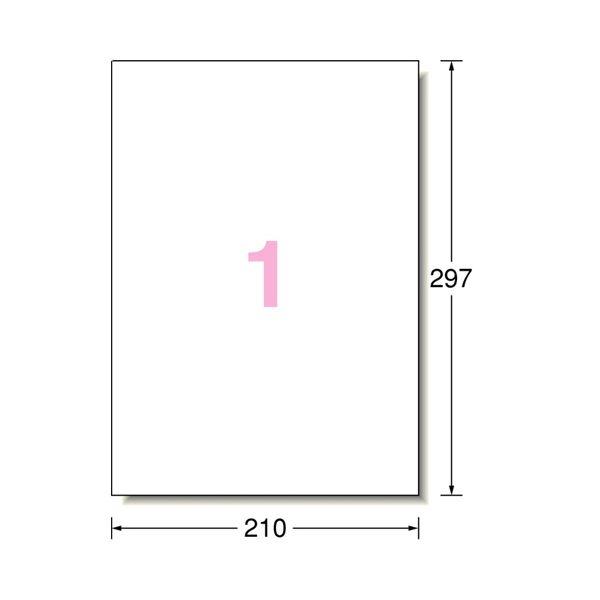 エーワン 屋外でも使えるサインラベルシール(レーザープリンター) 光沢フィルム・ホワイト A4 ノーカット 31034 1冊(10シート) 〔×10セット〕_1