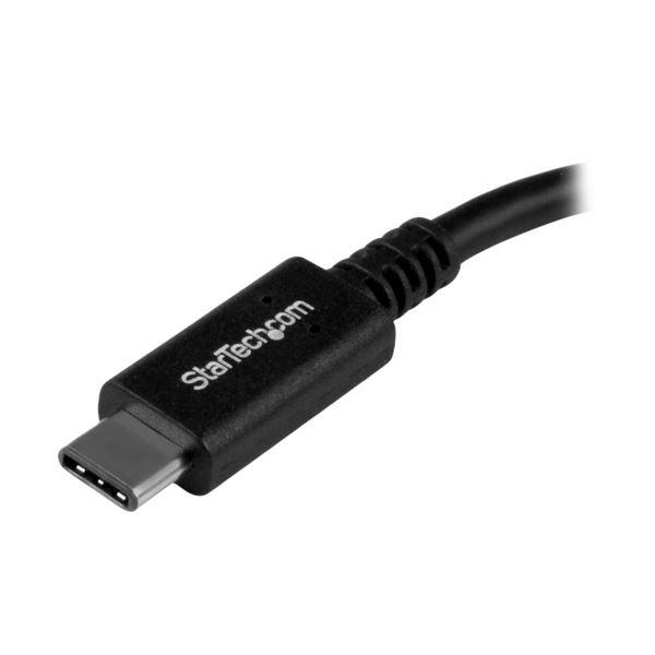 (まとめ) StarTech USBType-C-USB3.0 タイプA変換アダプタ Type-C(24ピン)オス-タイプA(9ピン)メス 15cm ブラックUSB31CAADP 1個 〔×10セット〕_1