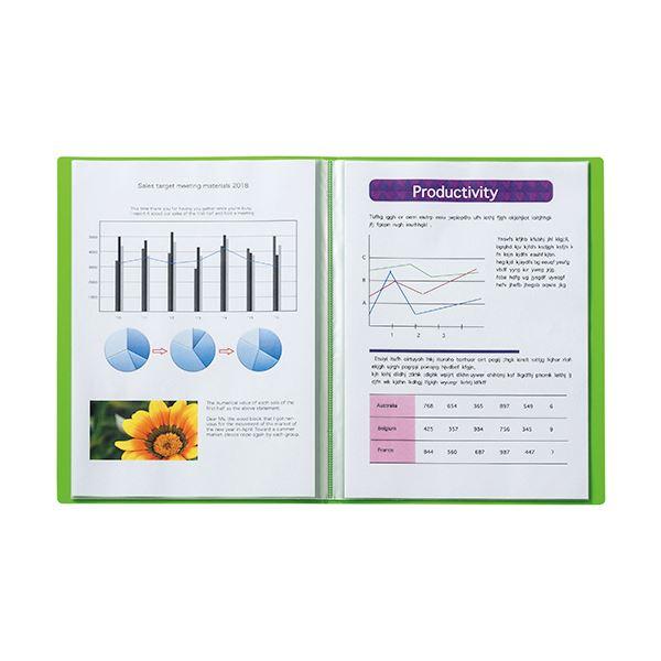 (まとめ) ライオン事務器 クリアーブックMINANO(ミナノ) A4タテ 80ポケット 背幅50mm ブラック CR-80M 1冊 〔×10セット〕