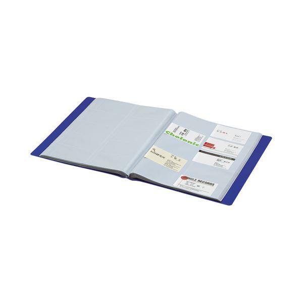 (まとめ) コクヨ 名刺ホルダー(POSITY) 固定式 A4タテ 600名用 ヨコ入れ ブルー P3メイ-765B 1冊 〔×10セット〕の画像