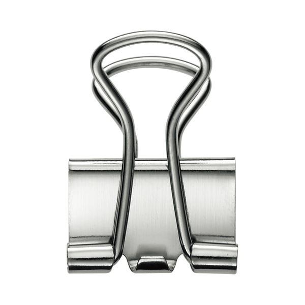 (まとめ) TANOSEE ダブルクリップ 極豆 口幅13mm シルバー 1セット（100個：10個×10箱） 〔×30セット〕の画像