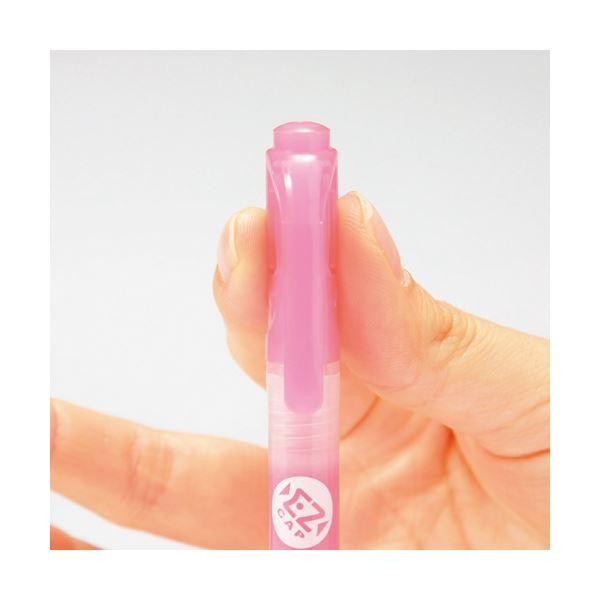 (まとめ) TANOSEEキャップが外しやすい蛍光ペン ツイン オレンジ 1本 〔×100セット〕