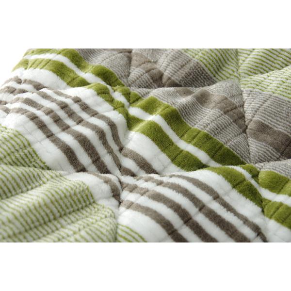 ハイタイプ用 こたつ布団/寝具 〔ストライプ柄 レッド 約235×290cm〕 長方形 洗える 裏ボア仕様 薄手コンパクト 〔リビング〕の画像