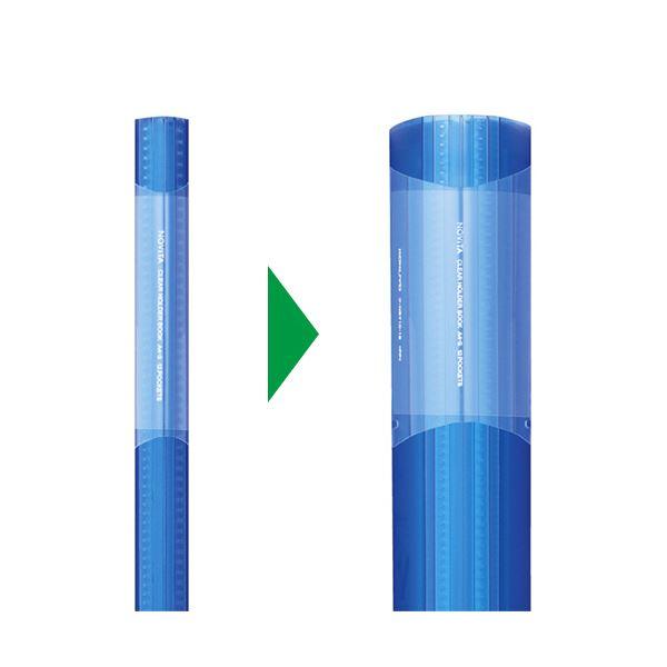 コクヨ クリヤーホルダーブック（ノビータ）固定式 A4タテ 12ポケット 背幅10〜30mm ピンク フ-N5710P-12 1セット（10冊）_1