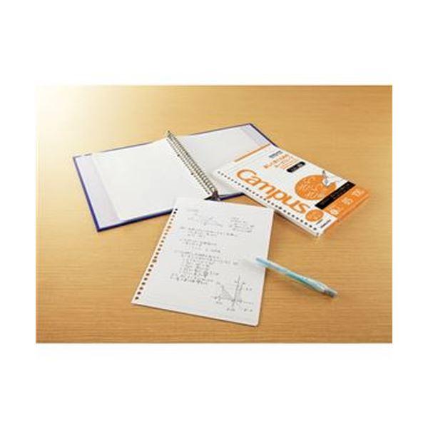 （まとめ）コクヨ キャンパスルーズリーフ（さらさら書ける）B5 A罫 26穴 ドット入罫線 ノ-836ATN 1セット（500枚：100枚×5パック）〔×10セット〕_1