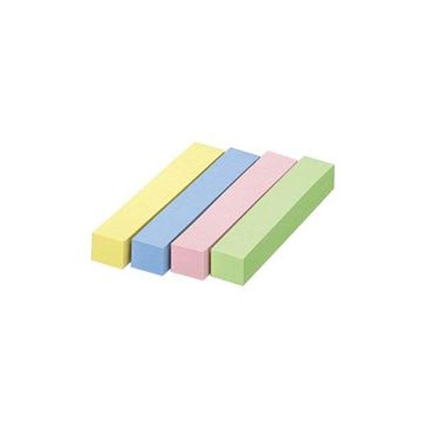 （まとめ）コクヨ タックメモ（超徳用・付箋タイプ）ハーフサイズ 74×12.5mm 4色ミックス メ-3014 1パック（40冊）〔×5セット〕_1