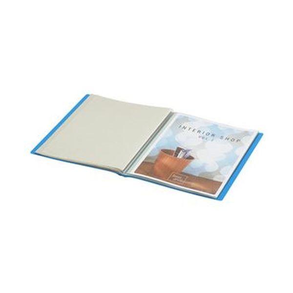 （まとめ）コクヨ クリヤーブック（POSITY）固定式 A4タテ 20ポケット 背幅15mm ライトブルー P3ラ-L20NLB 1セット（10冊）〔×5セット〕の画像