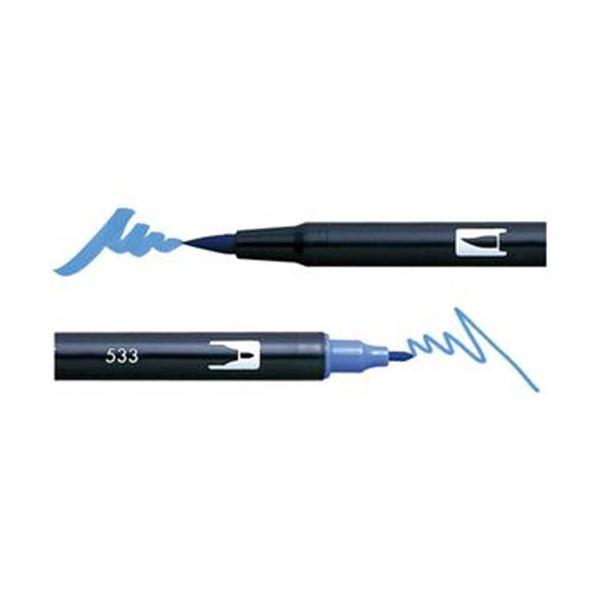 （まとめ）トンボ鉛筆 水性マーカーデュアルブラッシュペン ABT 12色（各色 1本）パステル AB-T12CPA 1パック〔×3セット〕_1