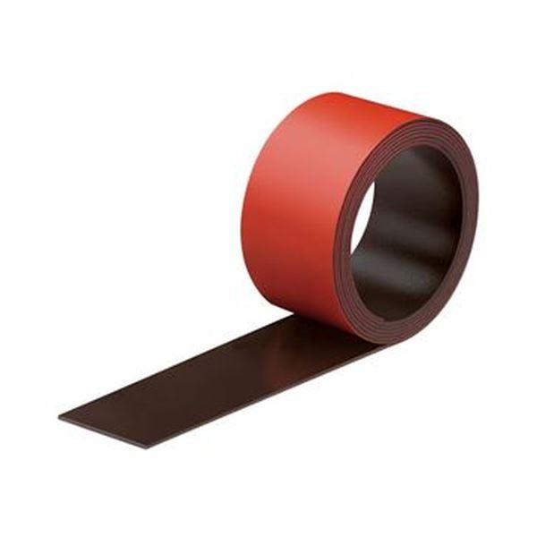 （まとめ）コクヨ マグネットシート（スリムカラー）25×1000mm 赤 マク-307NR 1セット（10本）〔×3セット〕の画像