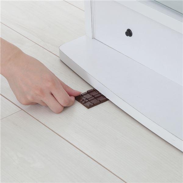 コレクションケース/収納棚 〔ワイド 引き戸ハイタイプ 本体 奥行29cm ブラウン〕 幅83.1cm 強化ガラス扉 棚板 〔組立品〕の画像