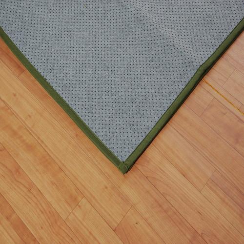 消臭い草 ラグマット/絨毯 〔長方形 リーフ ブラウン 約191×300cm〕 裏：不織布 防滑 抗菌 防臭 湿度調整効果 〔リビング〕