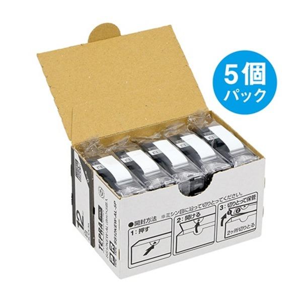 （まとめ）キングジム テプラ PRO テープカートリッジ しっかり貼れてはがせるラベル 12mm 白/黒文字 SS12KEW-AL-5P 1パック（5個） 〔×3セット〕の画像