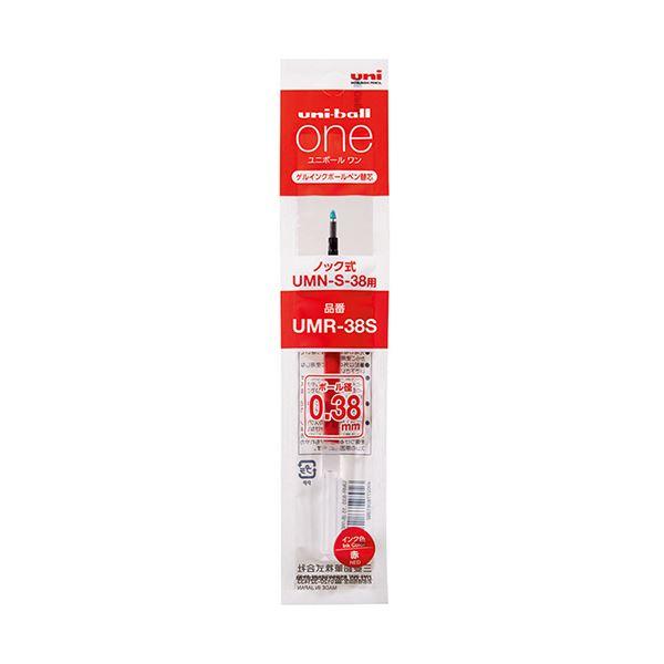 （まとめ）三菱鉛筆 ゲルインクボールペン 替芯 0.38mm 赤 ユニボール ワン用 UMR38S.15 1セット（10本） 〔×10セット〕_1