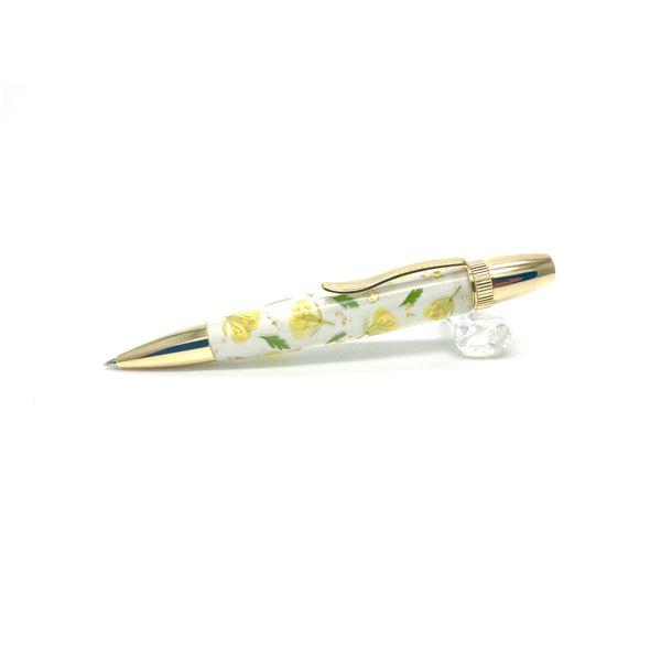花柄 ボールペン/文房具 〔菜の花 黄色〕 パーカータイプ 芯：0.7mm 日本製 文具 オフィス用品 『Frower Pen』_1