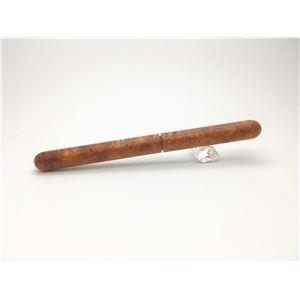 日本製 銘木材 筆ペン/文房具 〔花梨こぶ杢 かりんこぶもく〕 中太字 文具 オフィス用品 ステーショナリー_1