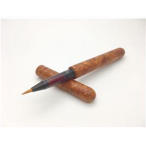 日本製 銘木材 筆ペン/文房具 〔花梨こぶ杢 かりんこぶもく〕 中太字 文具 オフィス用品 ステーショナリー_3