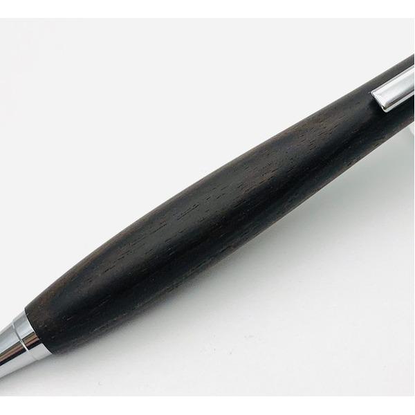 銘木材 シャープペンシル/文房具 〔黒檀 こくたん〕 日本製 文具 オフィス用品 ステーショナリー_2