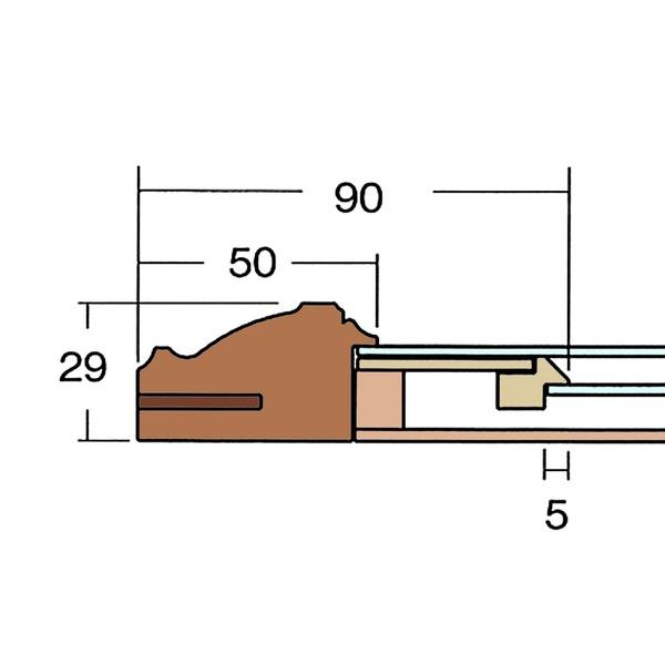 〔 受注生産 〕 最高級 賞状額 寸五巾金ラック賞状額 大賞 439×318mm 木製 太いフレーム 額 額縁 フレームの画像