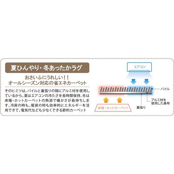 ラグマット/絨毯 〔約190×240cm ベージュ〕 ホットカーペット対応 オールシーズン 日本製 『ジオーニ』 プレーベル_1