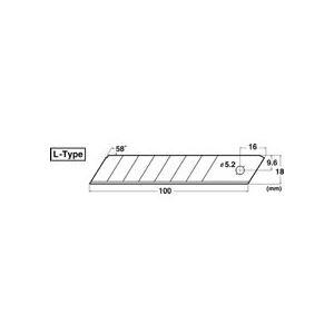(まとめ) NTカッター L型用替刃 刃先処理ケース付 BL-300 1セット(60枚：6枚×10パック) 〔×3セット〕_1