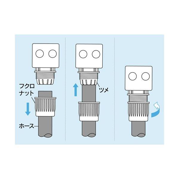 (まとめ) カクダイ GAONA ホーセンド付き散水ホース 4m ブラウン GA-QD034 1本 〔×3セット〕_4