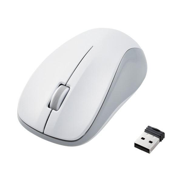 （まとめ）エレコム 簡易包装 無線IRマウスMサイズ ホワイト M-K6DRKWH/RS 1個〔×3セット〕