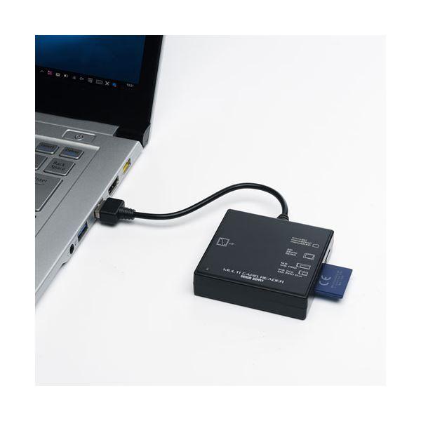 〔5個セット〕 サンワサプライ USB2.0 カードリーダー ブラック ADR-ML23BKNX5_1