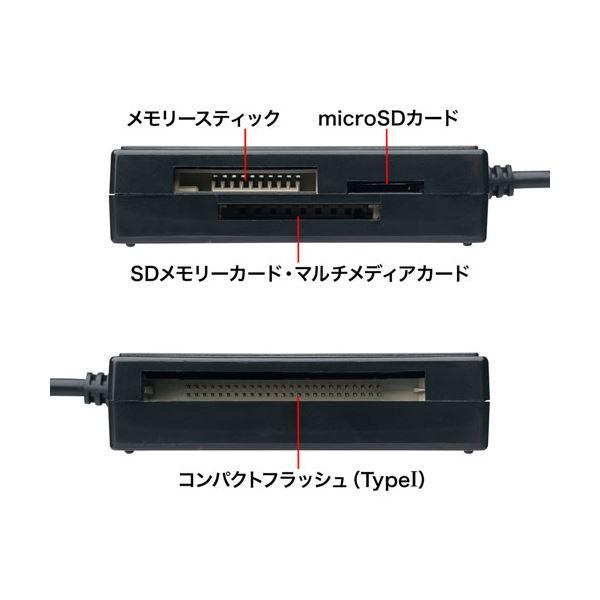 〔5個セット〕 サンワサプライ USB2.0 カードリーダー ブラック ADR-ML23BKNX5_2
