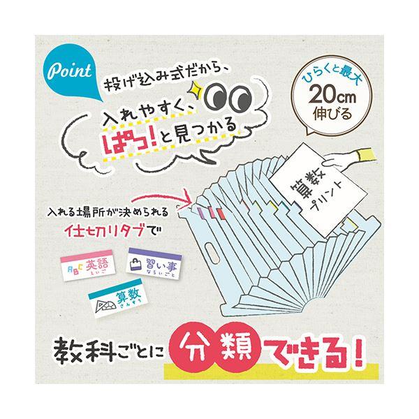 まとめ）ソニック リビガクぽい分けボックスファイル A4クリアファイル