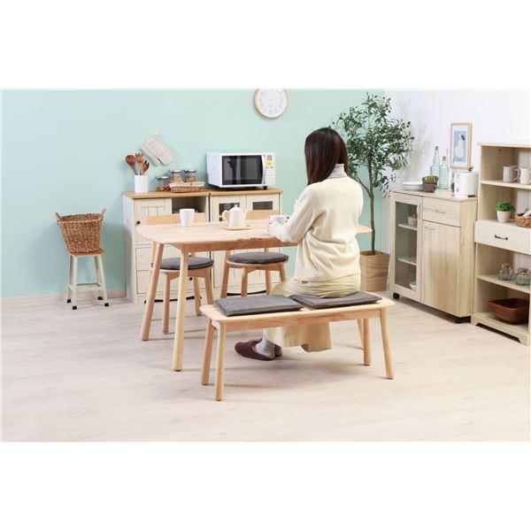 NS ダイニングベンチ ティムバ DGY ダークグレー テーブル別売り 組立品_4