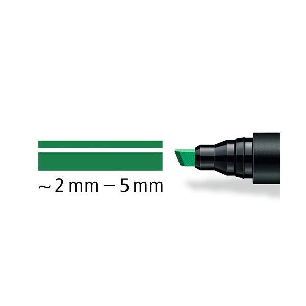 （まとめ） ステッドラー 油性マーカー ルモカラー太書き斧型 B（2.0~5.0mm） グリーン 350-5 1セット（10本） 〔×3セット〕_1