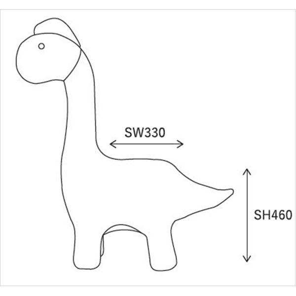 アニマル スツール 〔 ダイナソー グレー 〕 ファブリック 耐荷重80kg インテリア家具 子ども部屋家具 スプーンミー_4