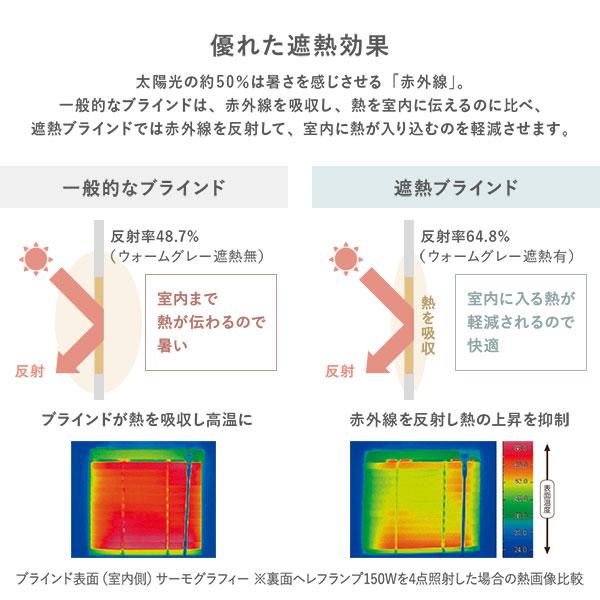 アルミ ブラインド 約幅170×丈150cm スノーホワイト 遮熱 日本製 カーテンレール対応 ブラインドカーテン 受注生産_6