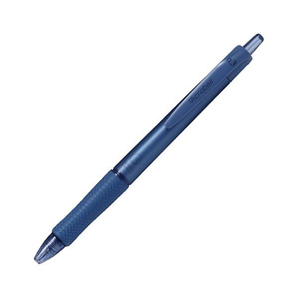 パイロット油性ボールペン アクロボールTシリーズ 激細0.3mm 黒 （軸色：ネイビー） BAB-15MFT-NVB1セット（10本 ...