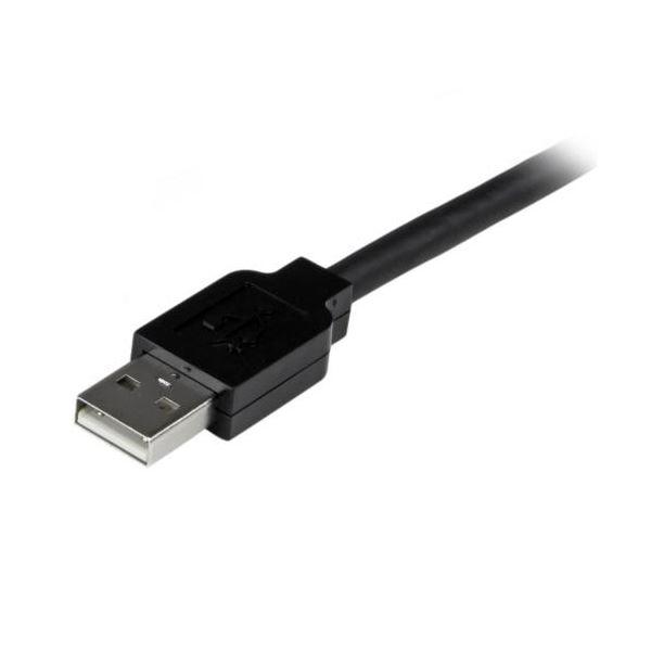 StarTech.com USB2.0アクティブ延長ケーブル Type A（オス）-Type A（メス） 10m ブラックUSB2AAEXT10M 1本_1