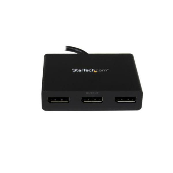 StarTech.com MSTハブ マルチモニタースピリッタ 4K対応 ディスプレイポート（オス）-（メス）×3口 Windows用ブラック MSTDP123DP 1個_2